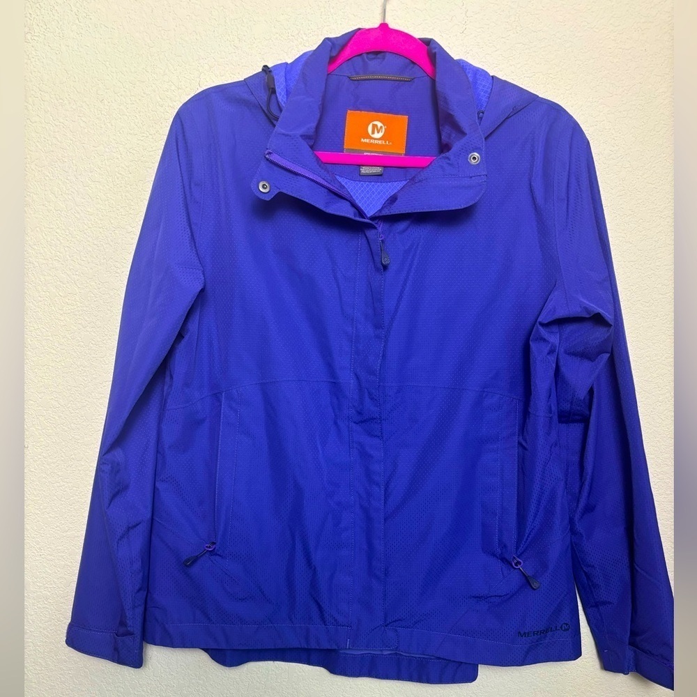 Merrell Nova Purple Select XDry Hooded Waterproof Hiking Rain Jacket M